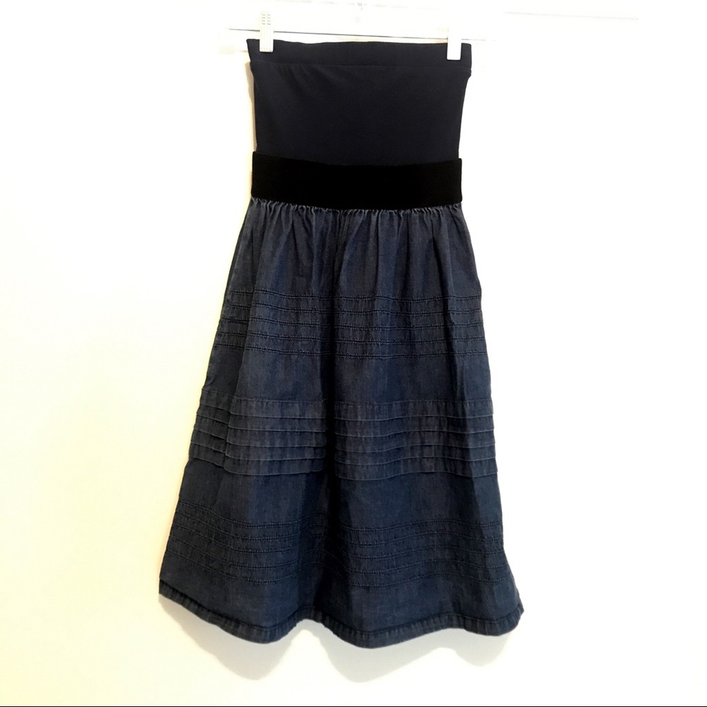 Theory Denim Tube Top Dress